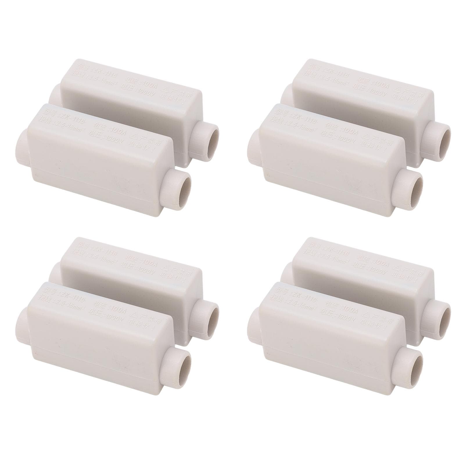 4pcs ZK 1116 Wire Connector 1000V 100A Brass Conductor 2 Way Inline Wire Connector for Ammeter