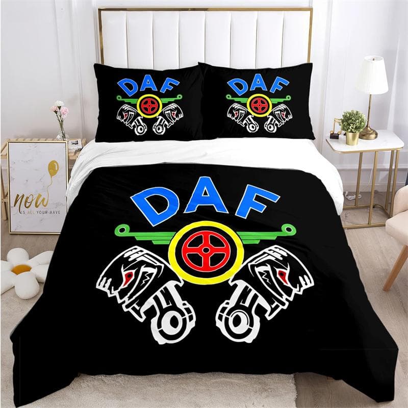 DAF Truck Casal Bedding Se Duvet Cover Set with Pillowcase Home Textile Twin Full Queen King Children's Gift 140X200cm-2pcs