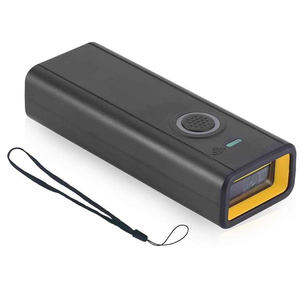Bisofice 1D2D Barcode Scanner 2.4G WirelessBTUSB Wired Connection Mini Barcode Reader Support 0 black