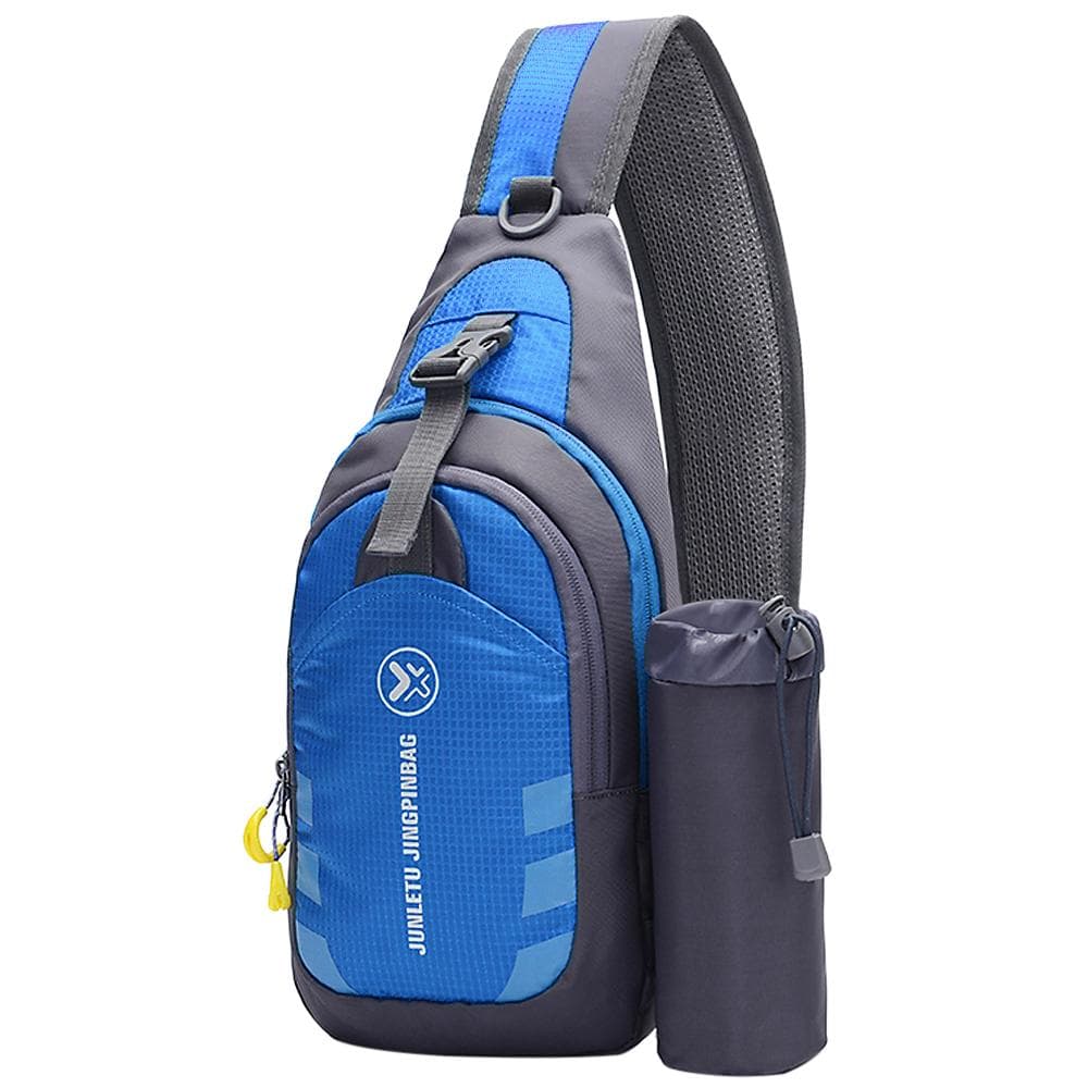 Mens Women Waterproof Small Chest Bag Pack Travel Sport Shoulder Sling Backpack Crossbody Bags Gift Gym blue