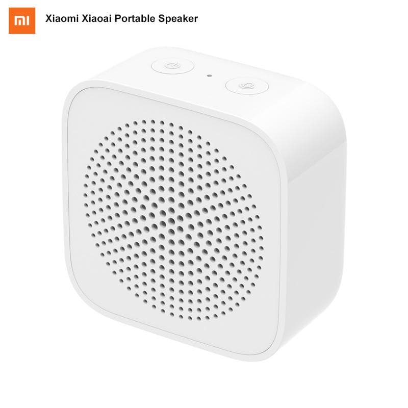 Xiaomi Bluetooth Mini Speaker 2 AI Control Wireless Portable Bluetooth Speaker Stereo Bass Mic HD Call Noise-Cancellation white