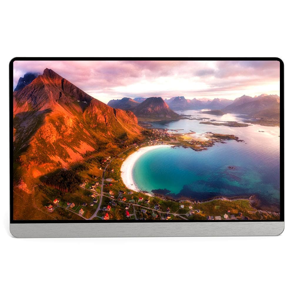 16.1in Ultra Slim Monitor with Type-C Mini HD Ports for PC Phone Tablet Game Console 1080P EU Plug