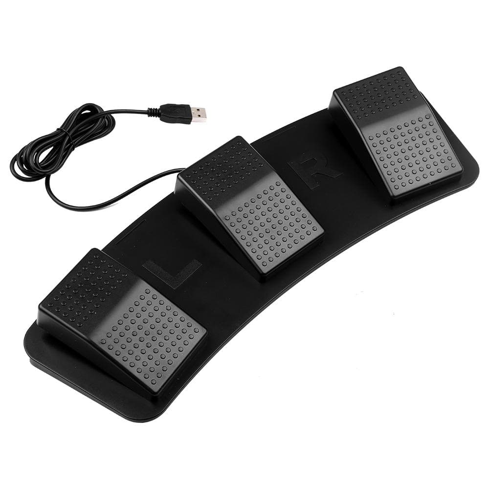 FS23-PM USB Triple Foot Switch Multifunctional Customized Foot Pedal Mechanical Switch for Image black