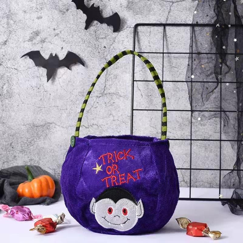 Halloween Loot Party Kids Pumpkin Trick Or Treat Tote Bags Candy Bag Halloween Candy Storage Bucket Portable Gift Basket None