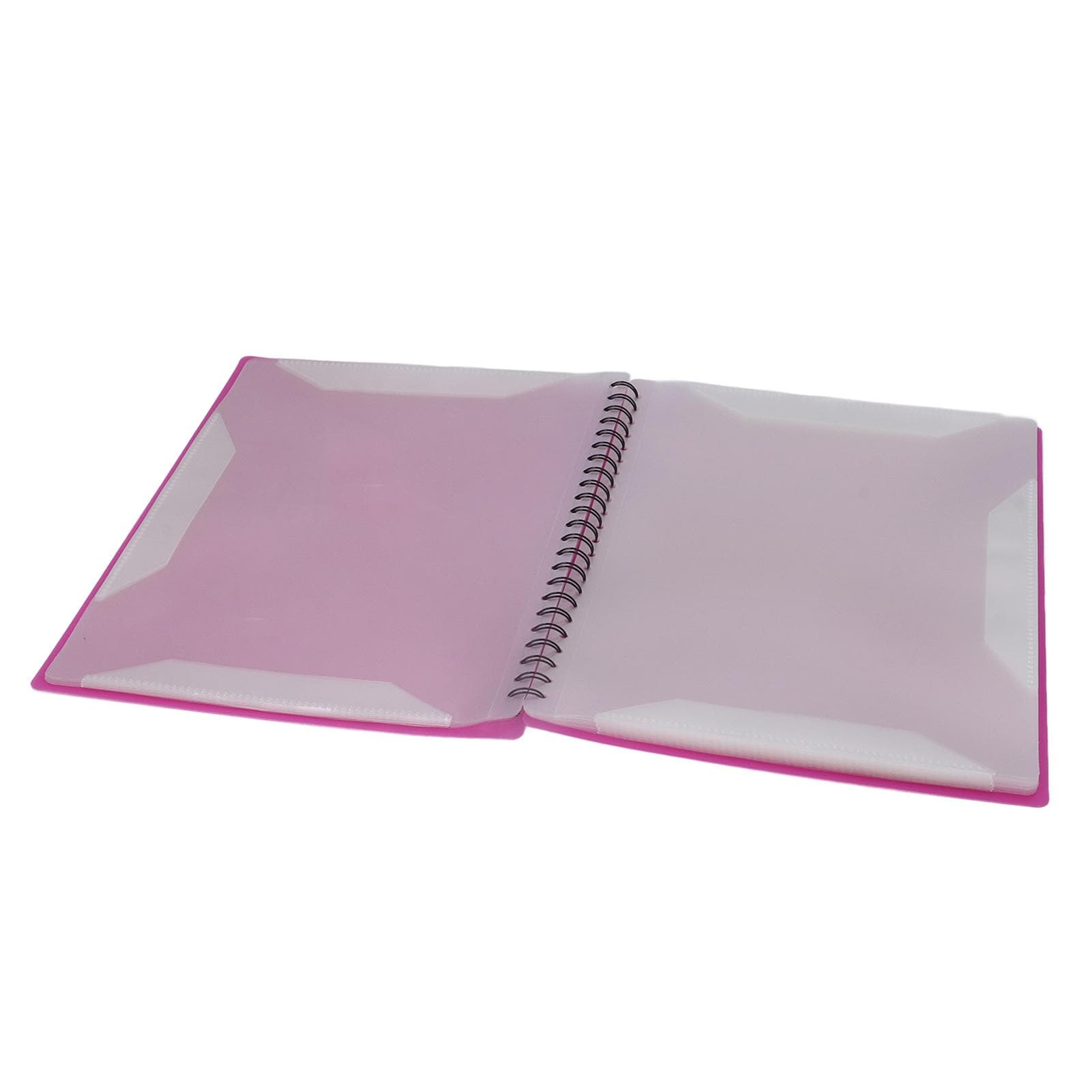 Music Score Folder Sheet Presentation Book Large Capacity PVC for File Home School Office Black pink