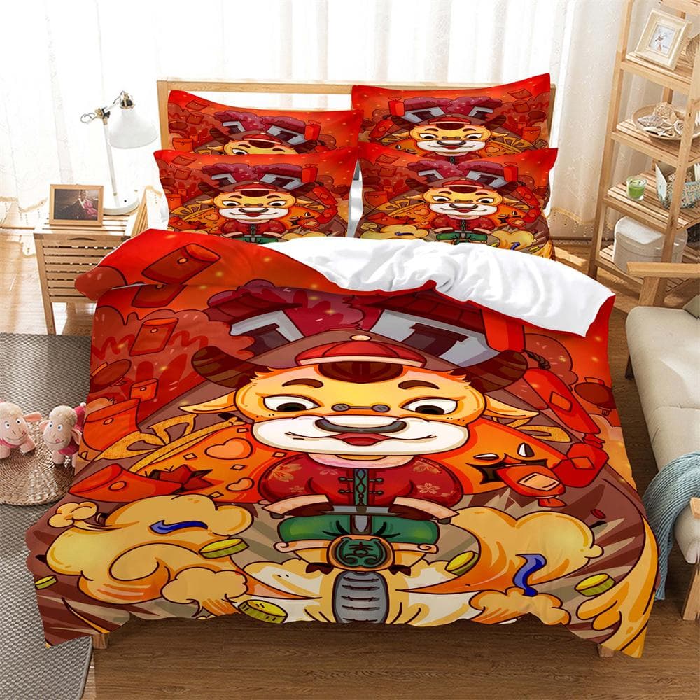 Tigers Bedding Set Duvet Cover Set 3d Bedding Digital Printing Bed Linen Queen Size Bedding Set Fashion Design bed cover set EU single(135x200cm)