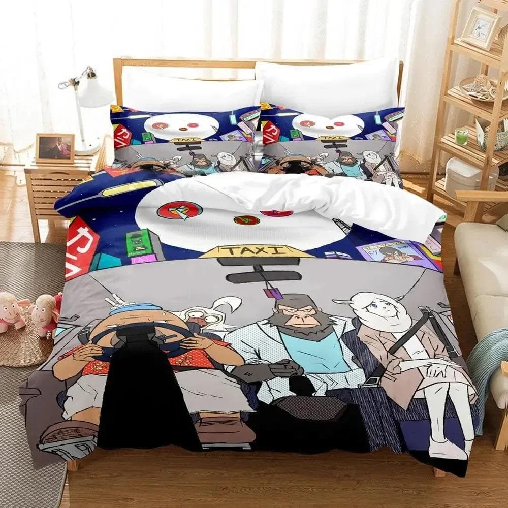 3D Priting Cartoons Odd Taxi Bedding Set Boys Girls Twin Queen Size Duvet Cover Pillowcase Bed Kids Adult Fashion Home Textiles 70x133cm 2pcs