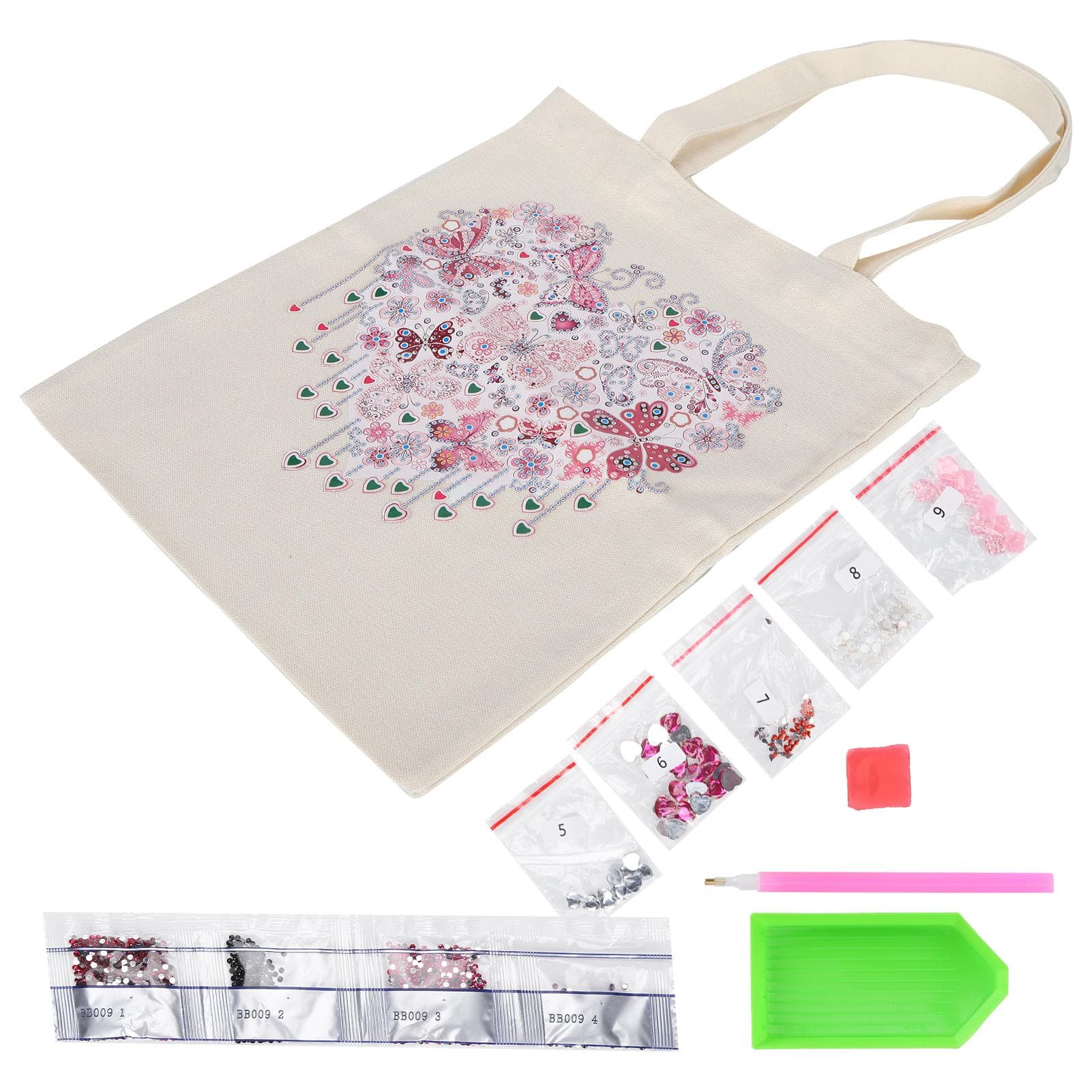 Diamond Painting Bag Kit Canvas Bag Resin Rhinestones HandMade Reusable Art Handbag(BB012 )