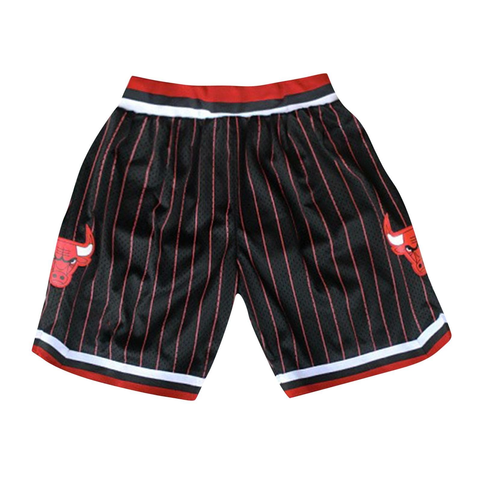 Bulls Retro Embroidered Drawstring Cropped Basketball Shorts Training Shorts M