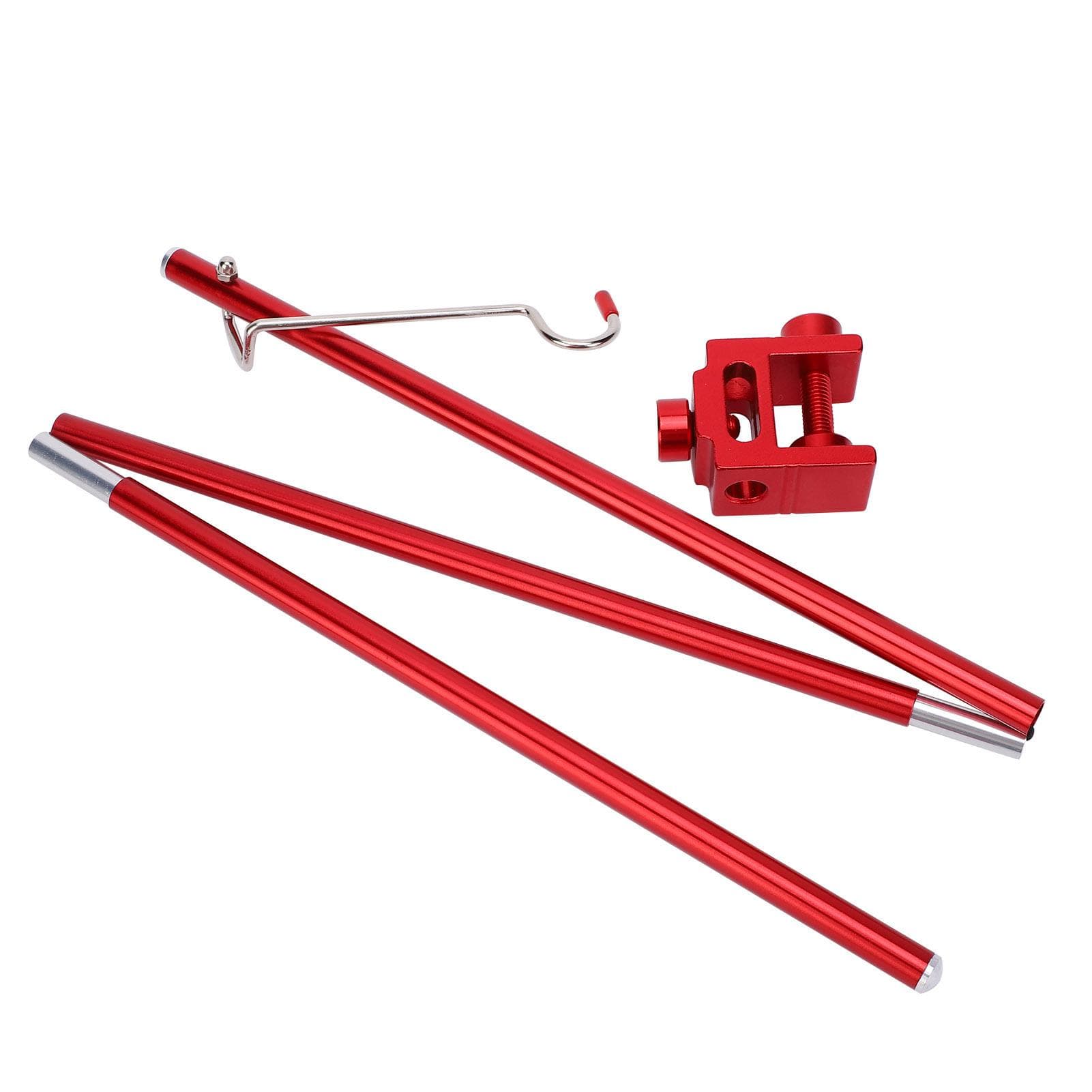 Outdoor Camping Foldable Light Pole Portable Aluminum Alloy Light Stand Lamp BracketRed