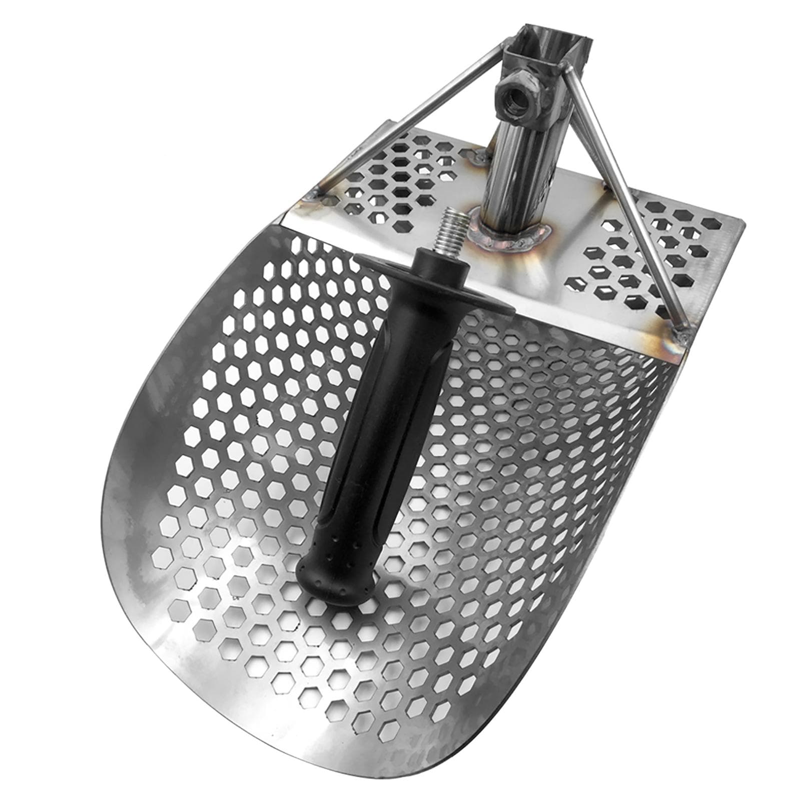 Sand Scoop for Metal Detecting Stainless Steel Beach Scoop Shovel with Handle Metal Detector Sand silver