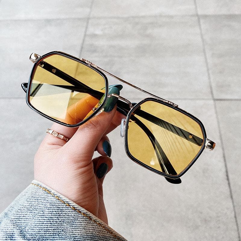 Vintage Retro Women Sunglasses Korean Fashion Double Bridge Sun Glasses Men Fishing Driving Unisex