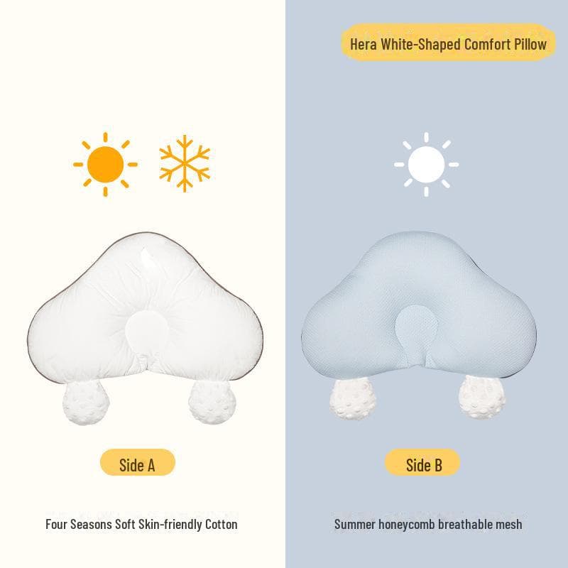 Anti-Tilt Baby Pillow: Breathable, Flat Head Correction, Newborn Gift 31x45 cm