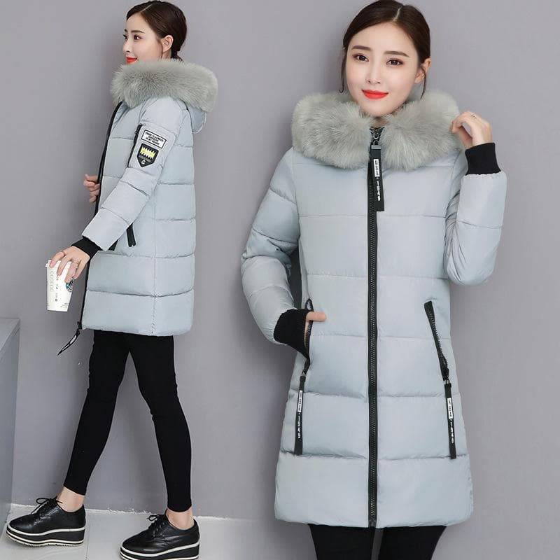 Women's Winter Cotton Cotton-padded Warm Jacket Winter XXXL grey
