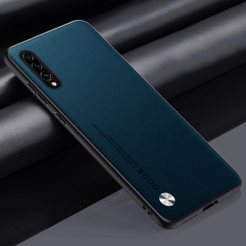 Luxury PU Leather Case For Samsung Galaxy A50 A30S A50S Back Cover Matte Silicone Protection Phone Case For Samsung A70 A70S For Samsung A50 green