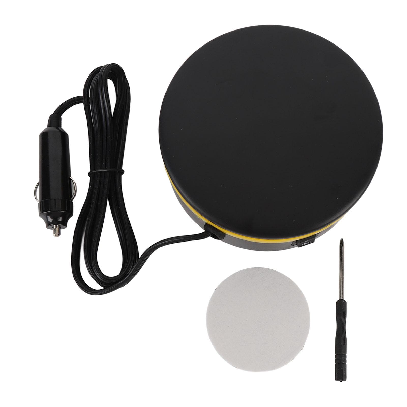 Car Heater 12V 360 degrees Rotatable Easy to Install Windscreen Defroster Defogger for Driving Black