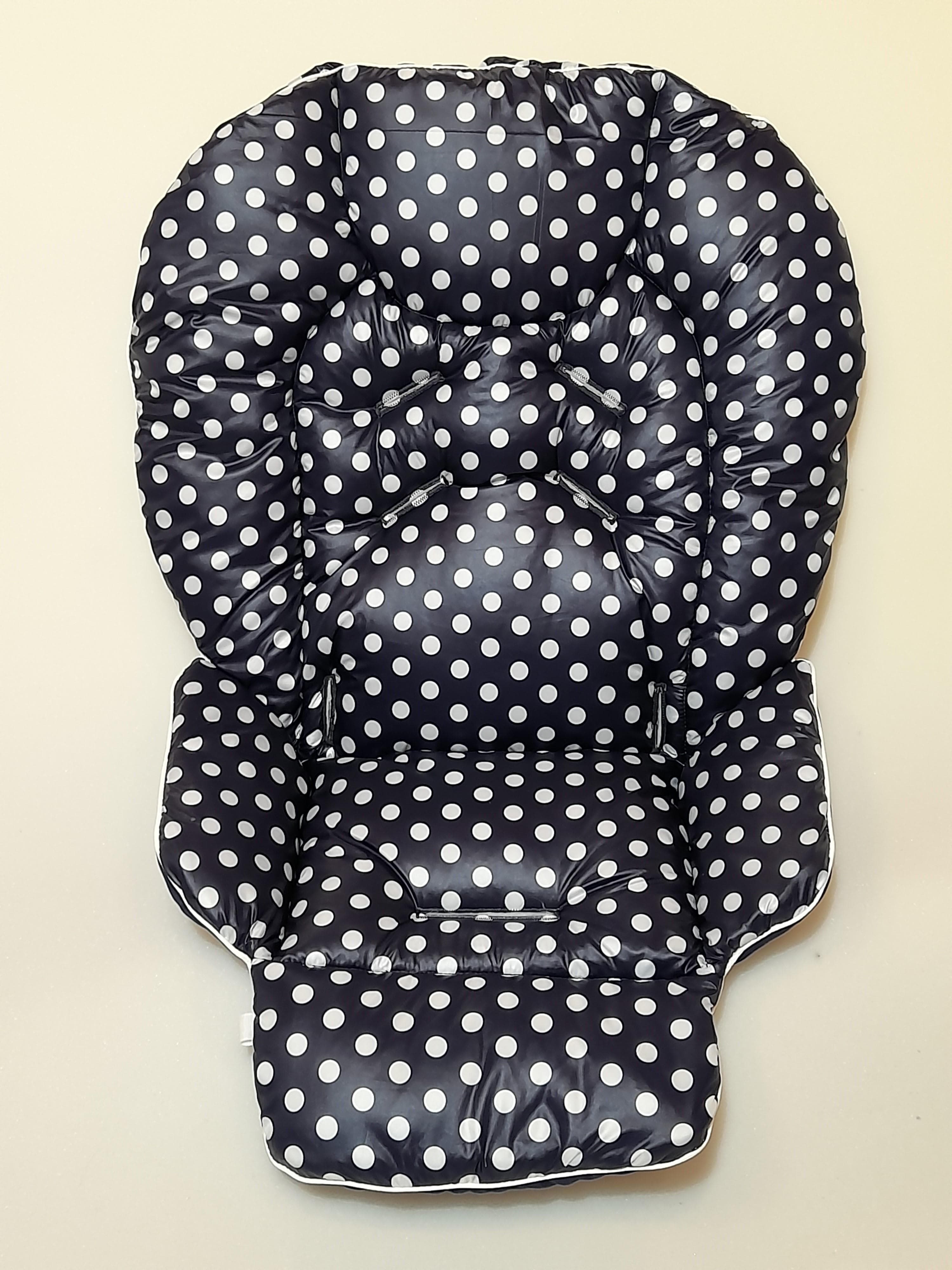 Chicco Polly highchair waterproof cover with pattern, water-repellent highchair insert one size