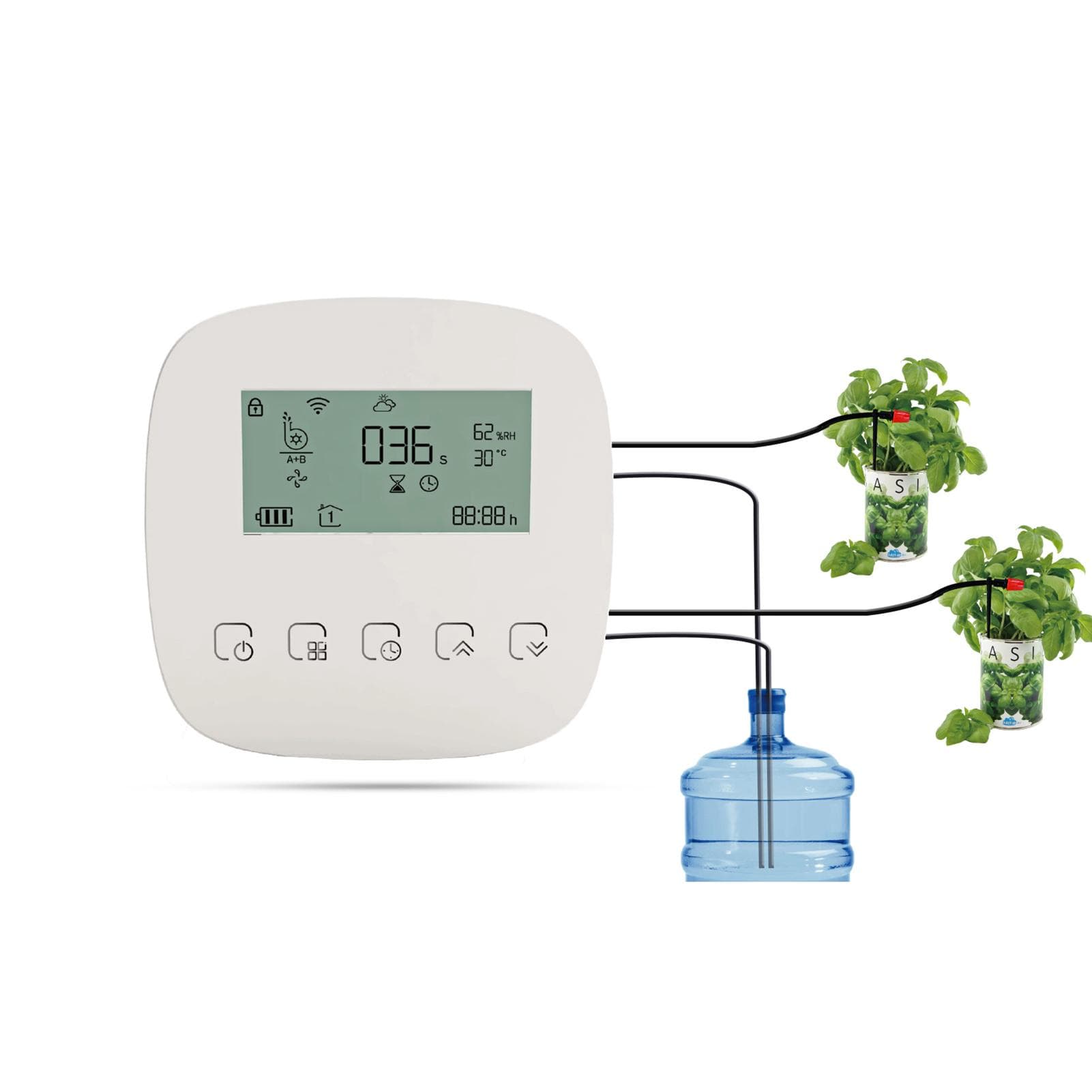 Automatic Watering System Smart Watering Device Dual Pump System WiFi/ Voice/ Manual Control Without Solar Panel