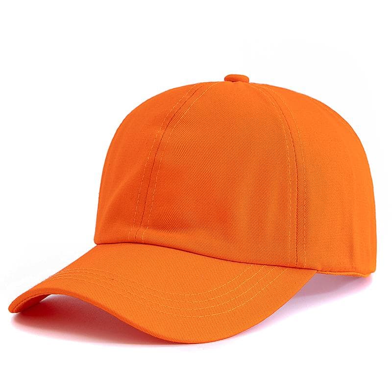New Fashionable Women's Solid Ponytail Cap Adjustable Outdoor Female Summer Hat Streetwear Dopamine Color Cap 56cm-58cm orange