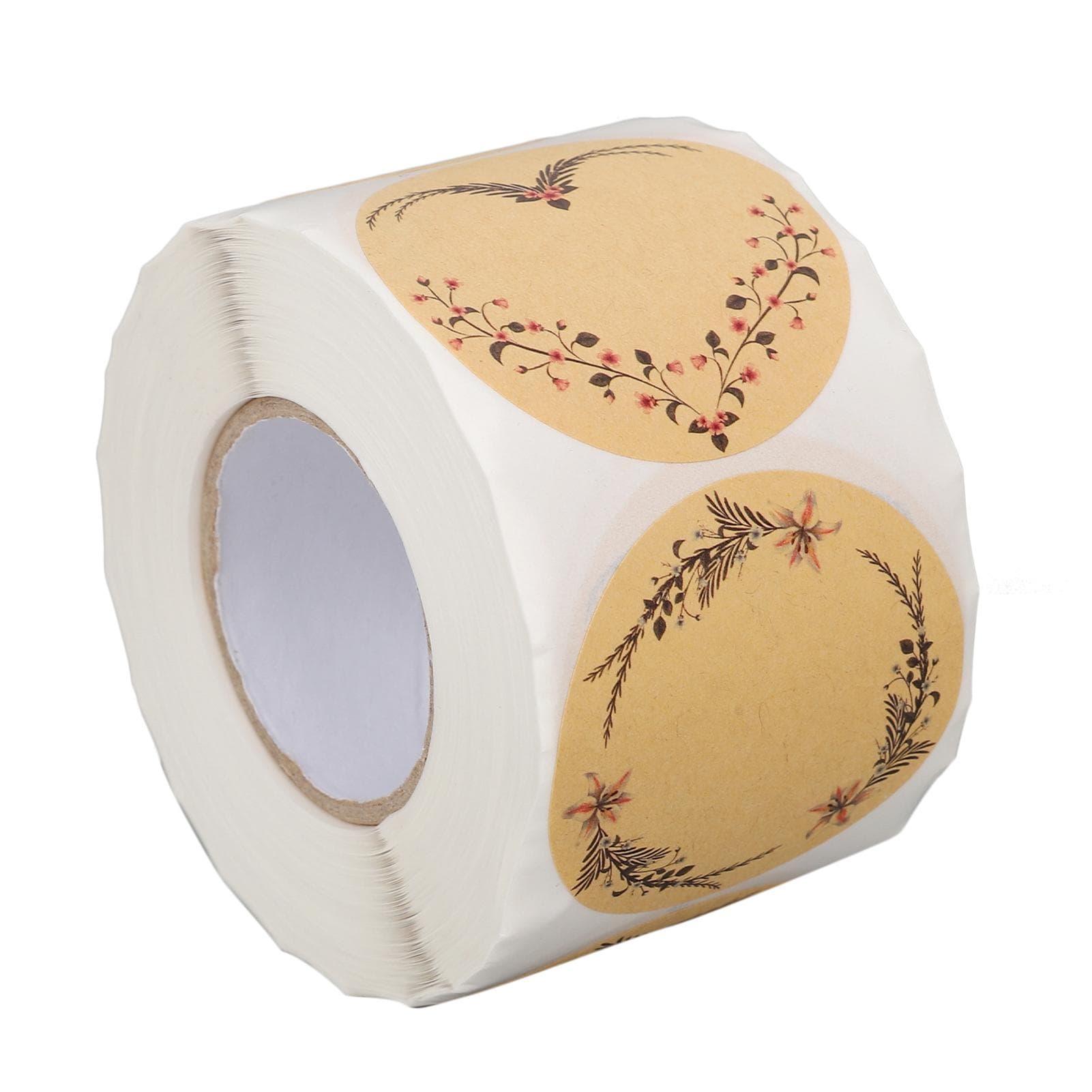 500pcs Label Sticker Kraft Paper Self Adhesive Round Tags Stickers for DIY Perfume Gift Box Storage