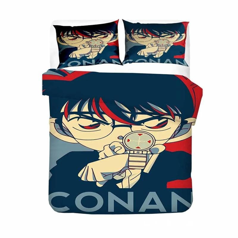 Anime Detective Conan Shinichi All Season Bedding Set Boys Girls Twin Queen Size Duvet Cover Pillowcase Bed Kids Adult 135X200cm