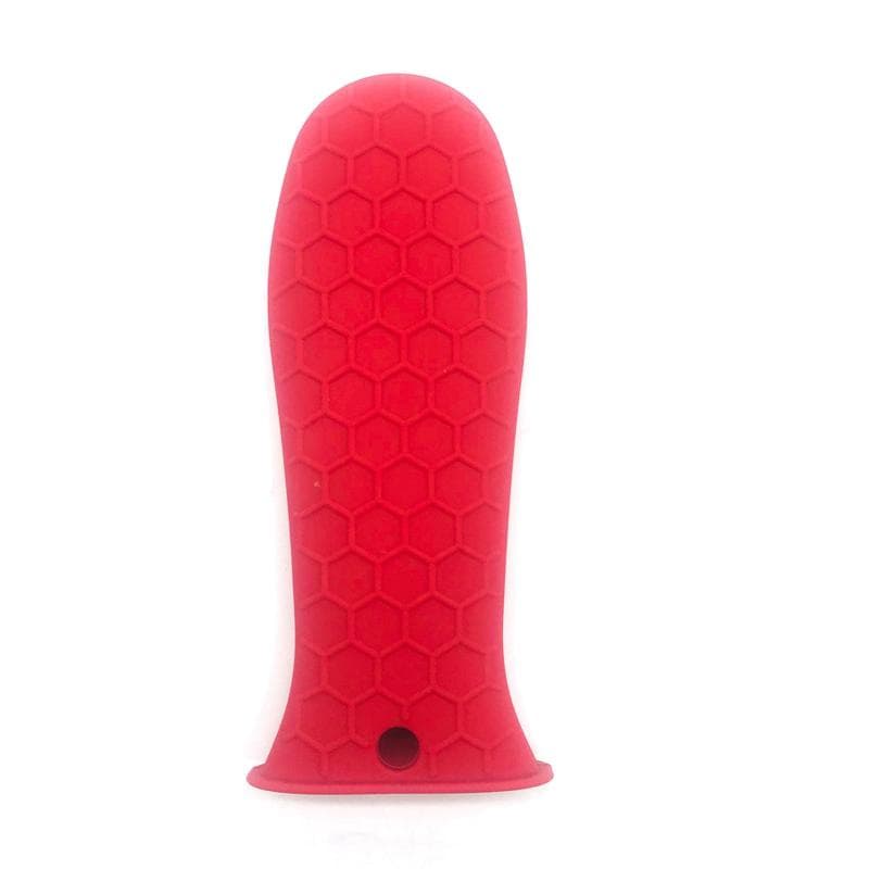 Non-Slip Silicone Pot Handle Holder Dismountable Cookware Parts Potholder Cast Iron Skillet Grip Sleeve Cover Pots Pans Handle red