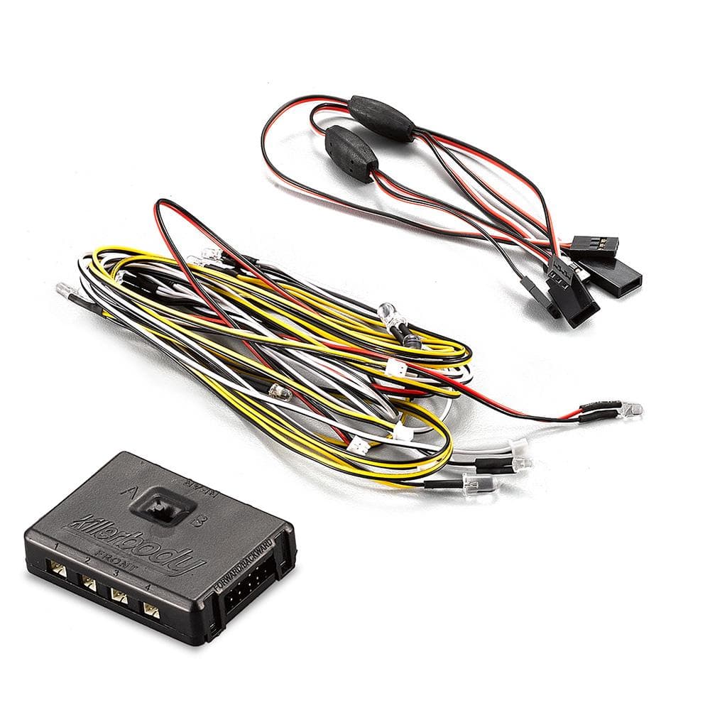 LED Light Lamp Set w/ Control Box 14 LEDS White Red Yellow for KB48601 1/10 Toyota Land Cruiser RC multicolour