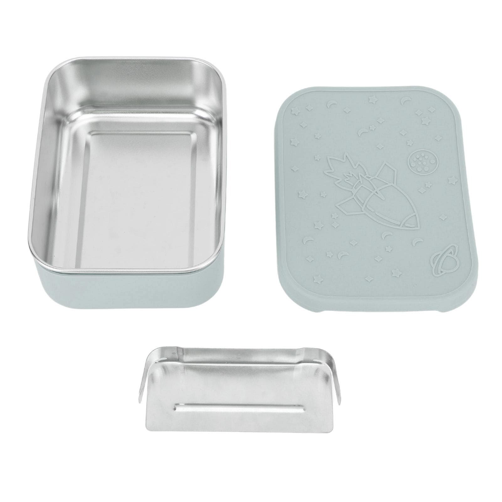 Stainless Steel Lunch Box 850ml Leakproof Sealed Bento Box with Movable Divider for School Office L blue