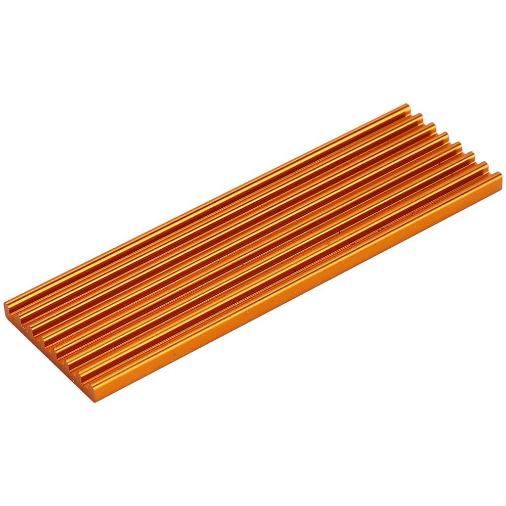 PCIE M.2 2280 SSD Solid State Drive High-Speed Aluminum Alloy Heatsink Ultra Thin Cooling Fin gold