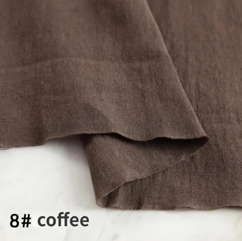 100% Pure Linen Clothing Hemp Fabric By The Meter Thin Stone Washed High-Grade Quality Linen Summer Dress Pants Ramie Cloth