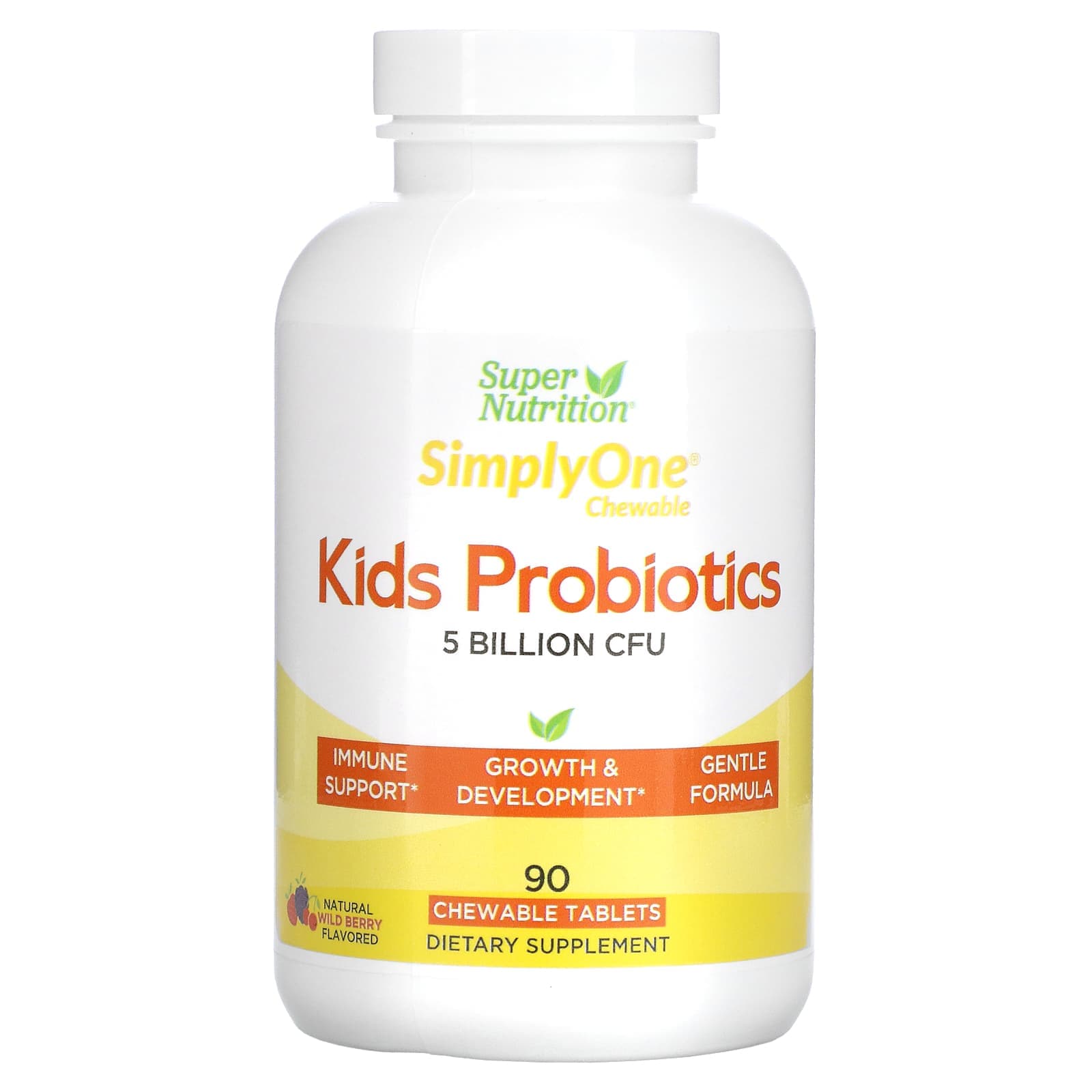 Super Nutrition, Children's Probiotic, Wild Berry Flavor, 5 Billion CFU, 90 Chewables