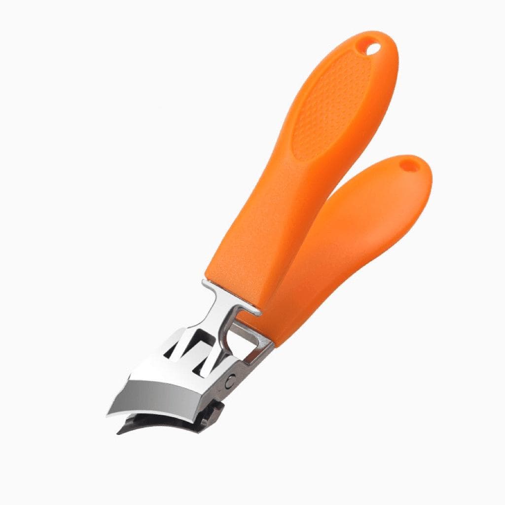 Anti-splash Nail Clippers Large Size ABS Toenail Cutter Diagonal Pliers Manicure Tools Household 1PCS orange