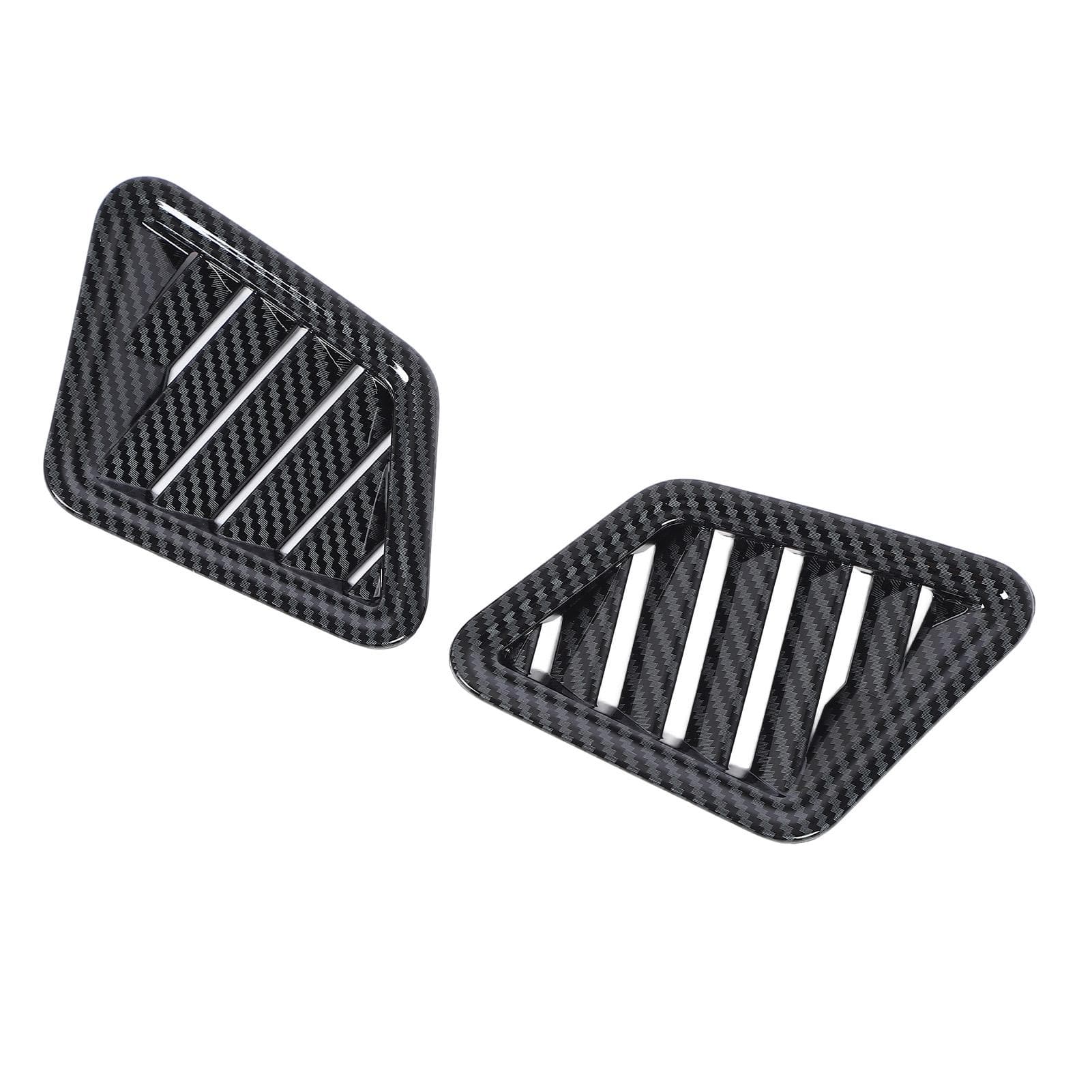 1 Pair Front AC Vent Outlet Frame Cover Carbon Fiber Style Dashboard Side Air Vent Outlet Cover
