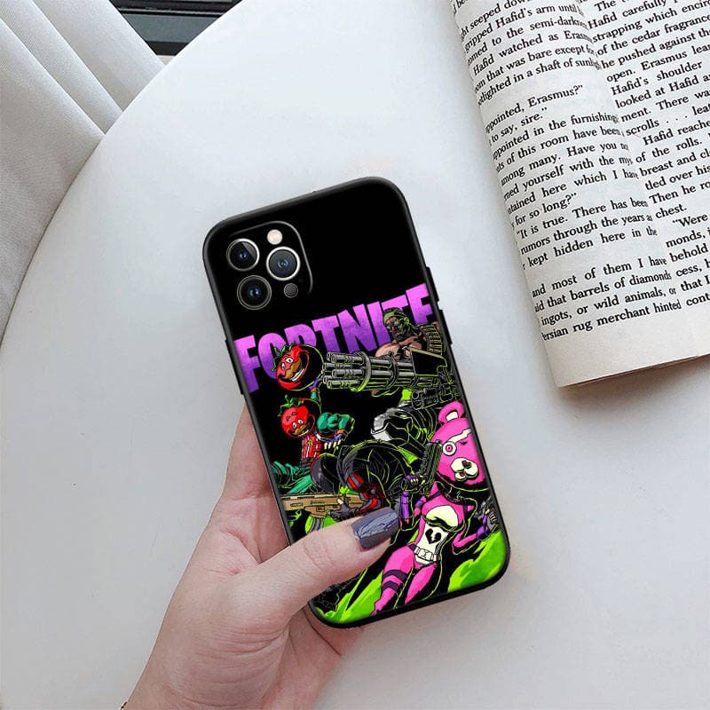 ED20 F-Fortnites Phone Case for iPhone 6 6s 7 8 11 12 13 14 15 XS Pro Max XR X SE Samsung S20 S21 S22 S23 S24 FE Ultra Plus Lite S21S A55 iPhone 7 8 Plus jet
