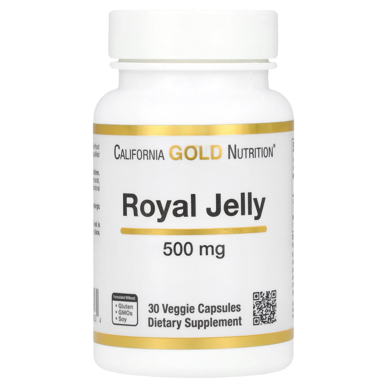 California Gold Nutrition, Royal Jelly, 500 mg, 30 Veggie Capsules