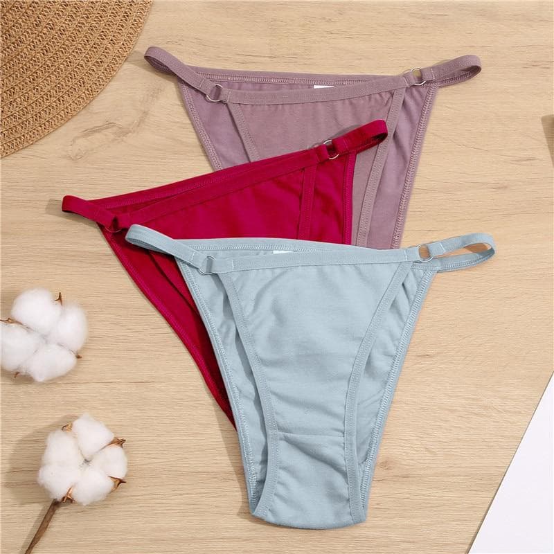 3Pcs/set Cotton Briefs Panties Women Sexy Low Waist Underwear M-2XL Ladies Cotton Underpants Soft Feamle Lingerie M