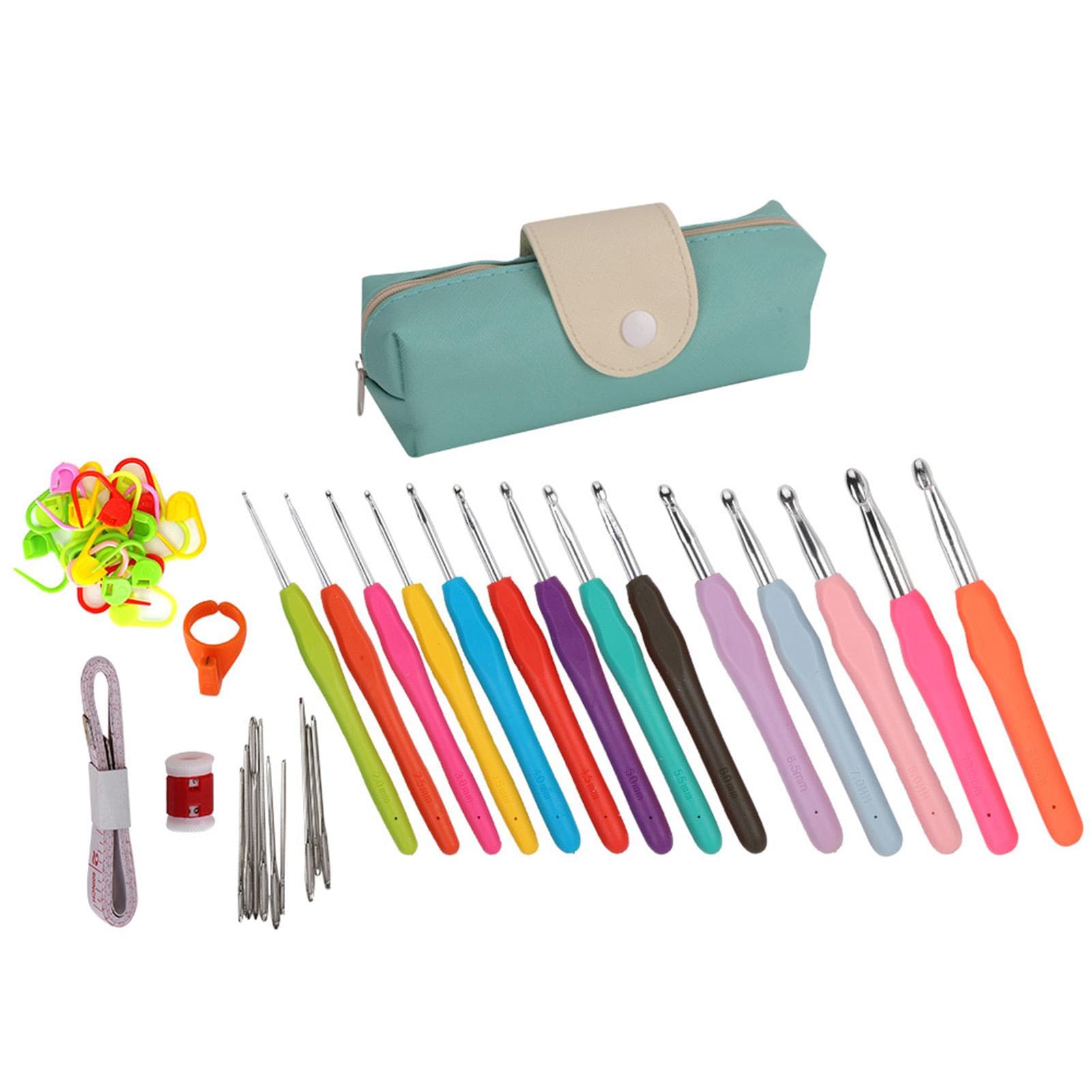 14PCs TPR Crochet Hooks Knitting Tool Sewing Parts Comfortable Crafts Weaving Gifts