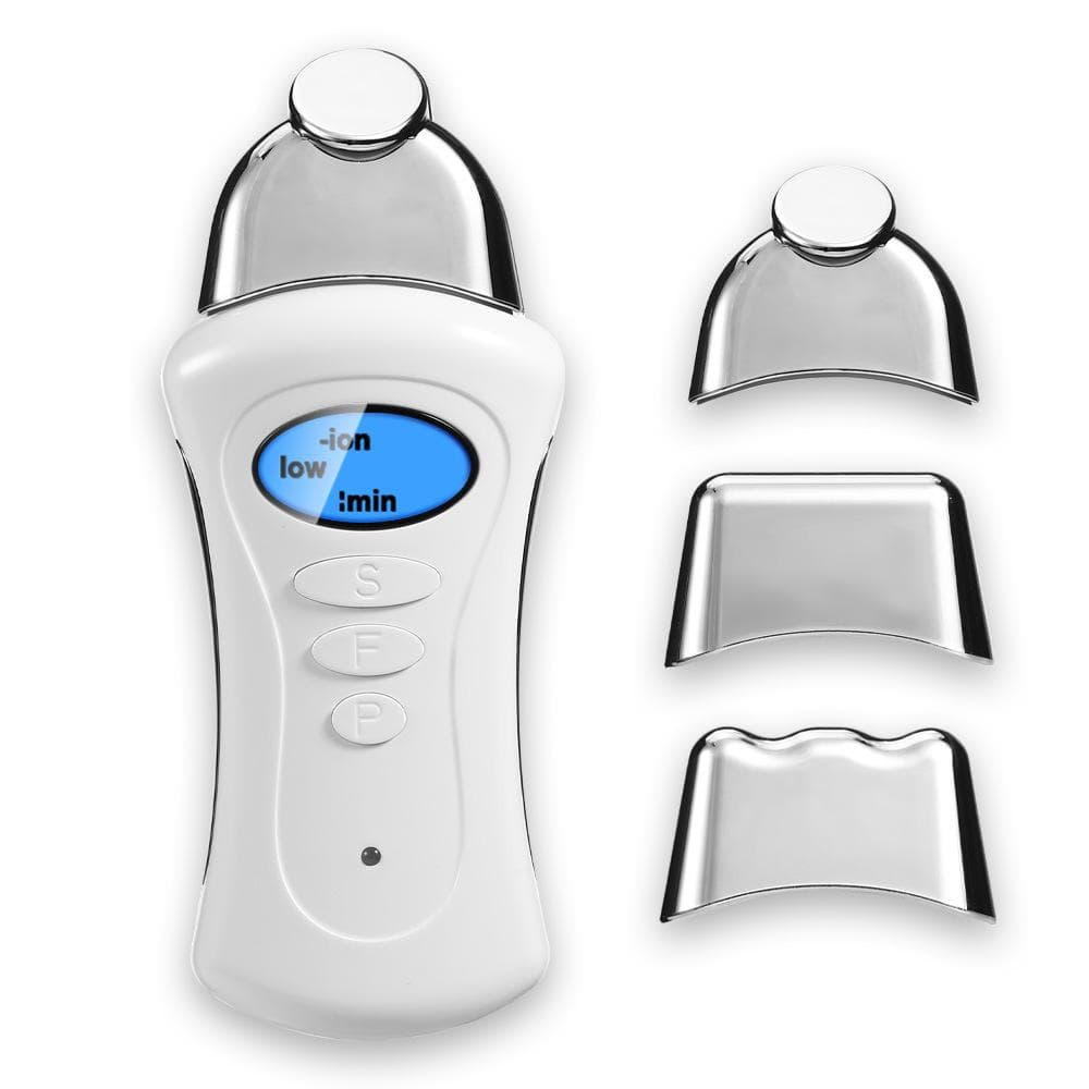 Beauty Introducer, Household Facial Micro-current Massage Introduces Negative Ions and Exports Vibration To Clean Beauty Instrument white