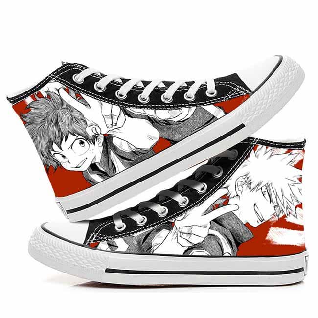 Anime My Hero Academia Cosplay Casual Graffiti High Help Canvas Shoes Cos Hip Hop Student Shoes 38