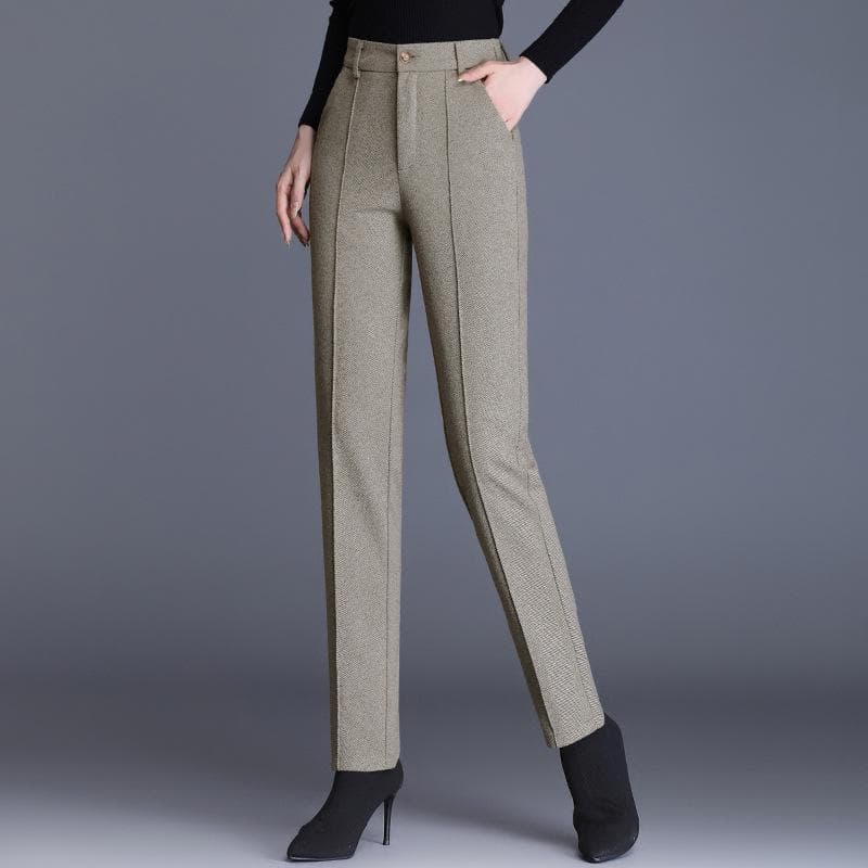 Straight Suit Pants for Women In Autumn, High Waist, Slim and High Cigarette Pants, Versatile Nine-point Slim Foot Casual Pants M
