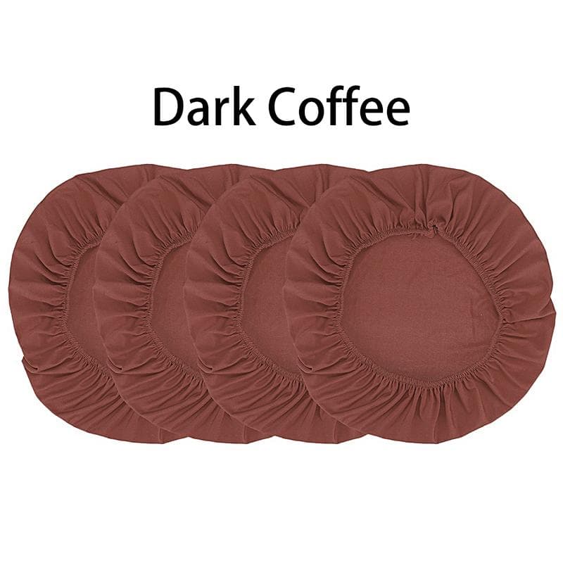 1PC Stretch Elastic Dining Room Chair Seat Covers Removable Washable Chair Seat Cover Protector Cushion Slipcover 1pcs coffee