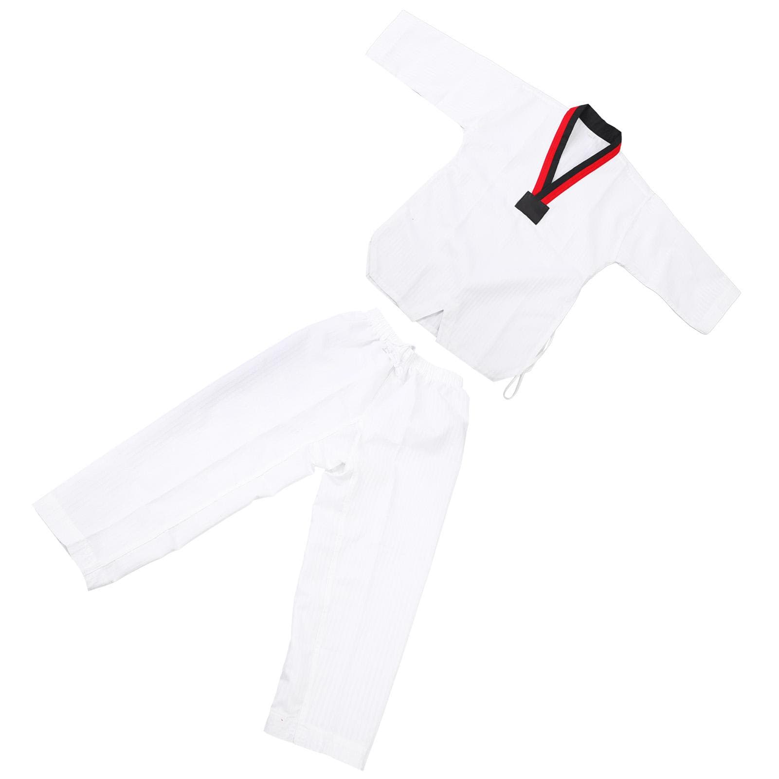 Taekwondo Outfit Cotton Taekwondo Training Uniform for Kickboxing Martial Arts Training Striped