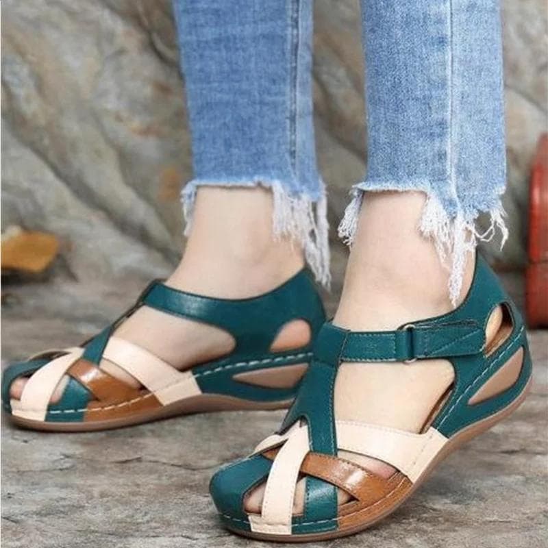 Fashion Women Sandals Waterproo Sli on Round Female Slippers Casual Comfortable Outdoor Fashion Sunmmer Plus Size Shoes Women 36