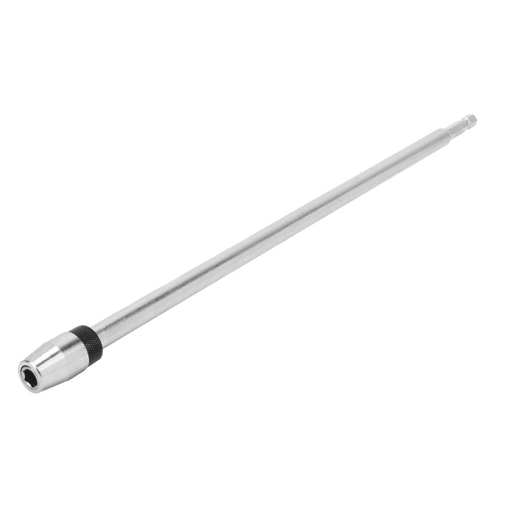 Screw Bit Holder Magnetic Silver Carbon Steel 14in Hex Shank 300mm Length for Electric Drill