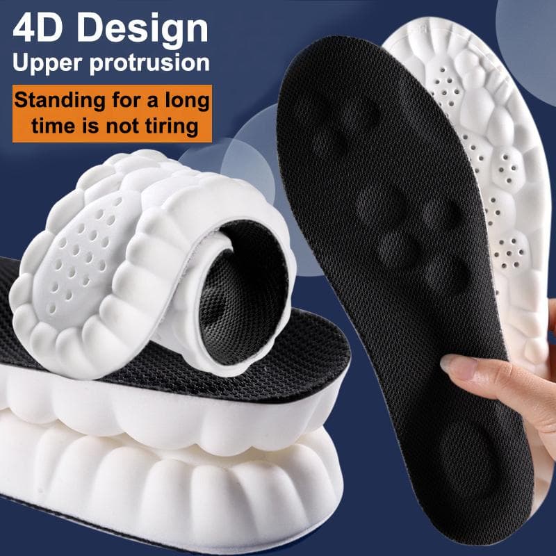1 Pairs High Elasticity Latex Sport Insoles Soft Shoe Pads Arch Support Orthotic Insoles Breathable Deodorant Shock Absorption Cushion 41-42 black