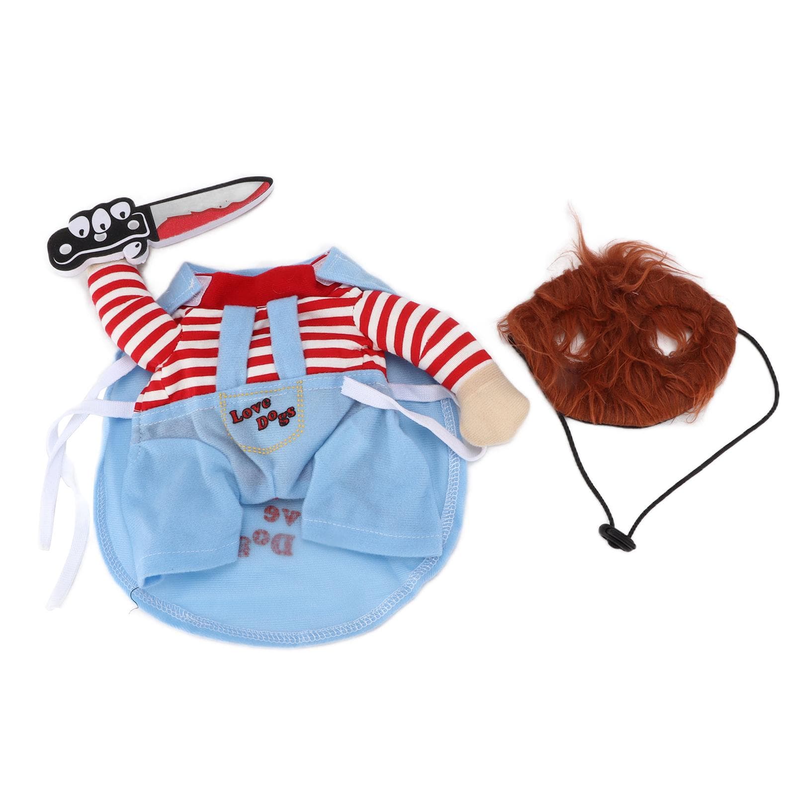 Dog Cosplay Costume Breathable Adjustable Novelty Dog Clothes for Halloween Christmas Cosplay M(for 4-6.5kg)