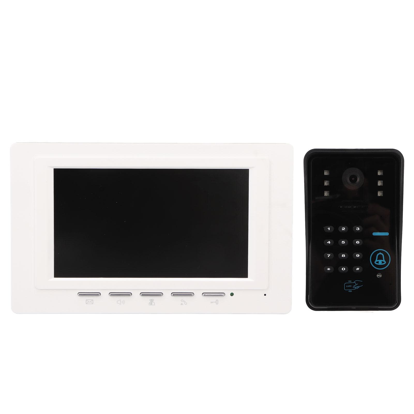 Wireless Doorbell Camera 7in Indoor Display RFID Infrared Camera 1000TVL Wireless Video Doorbell EU Plug