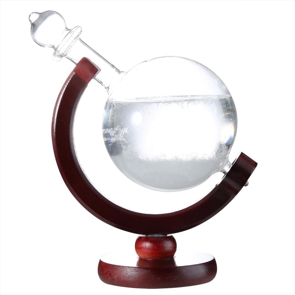 Innovative Shape Weather Forecast Glass Weather Predicting Bottle with Bracket Decoration GiftRed