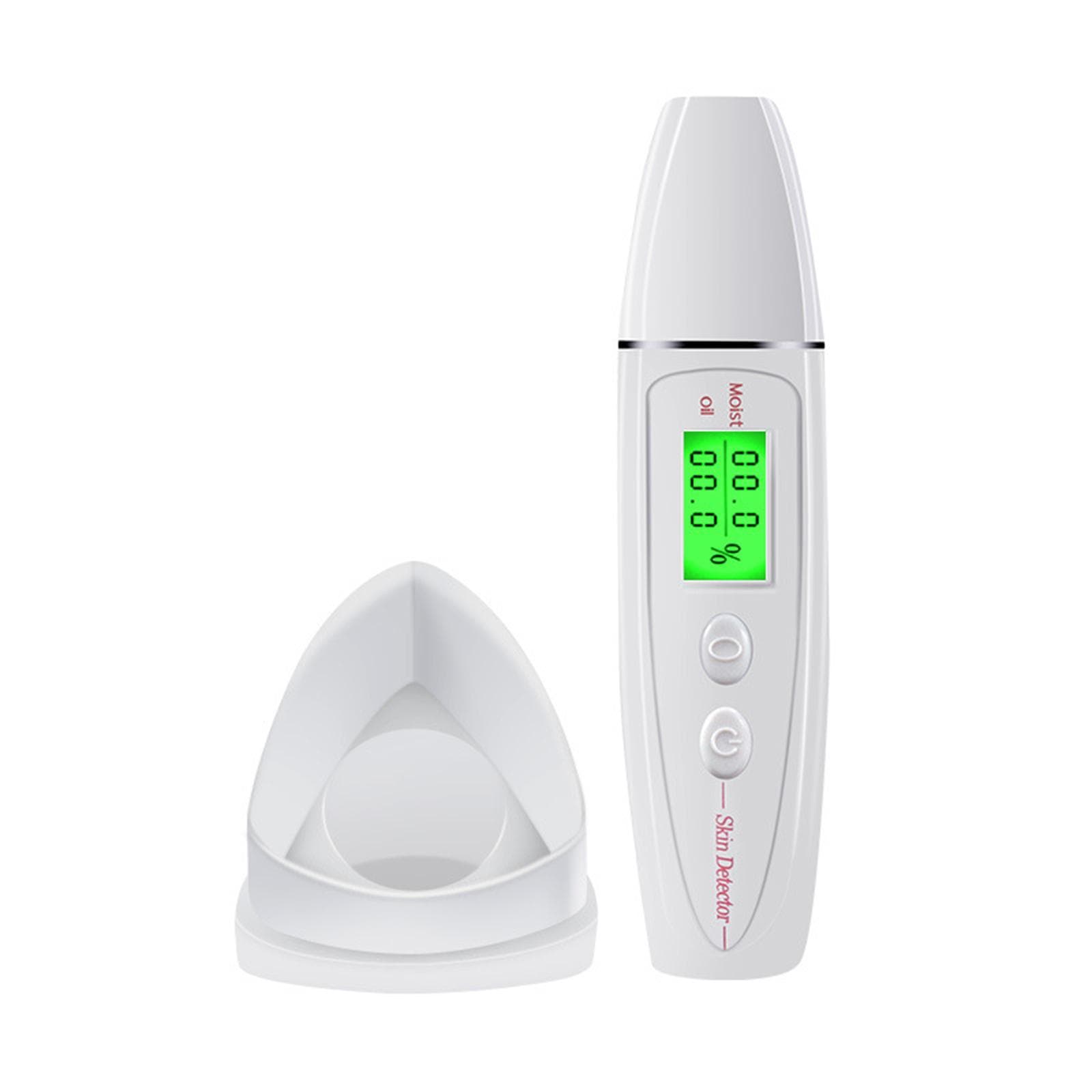 Face Skin Tester Portable Digital Skin Analyzer Moisture Water Oil Monitor for Skin Care white