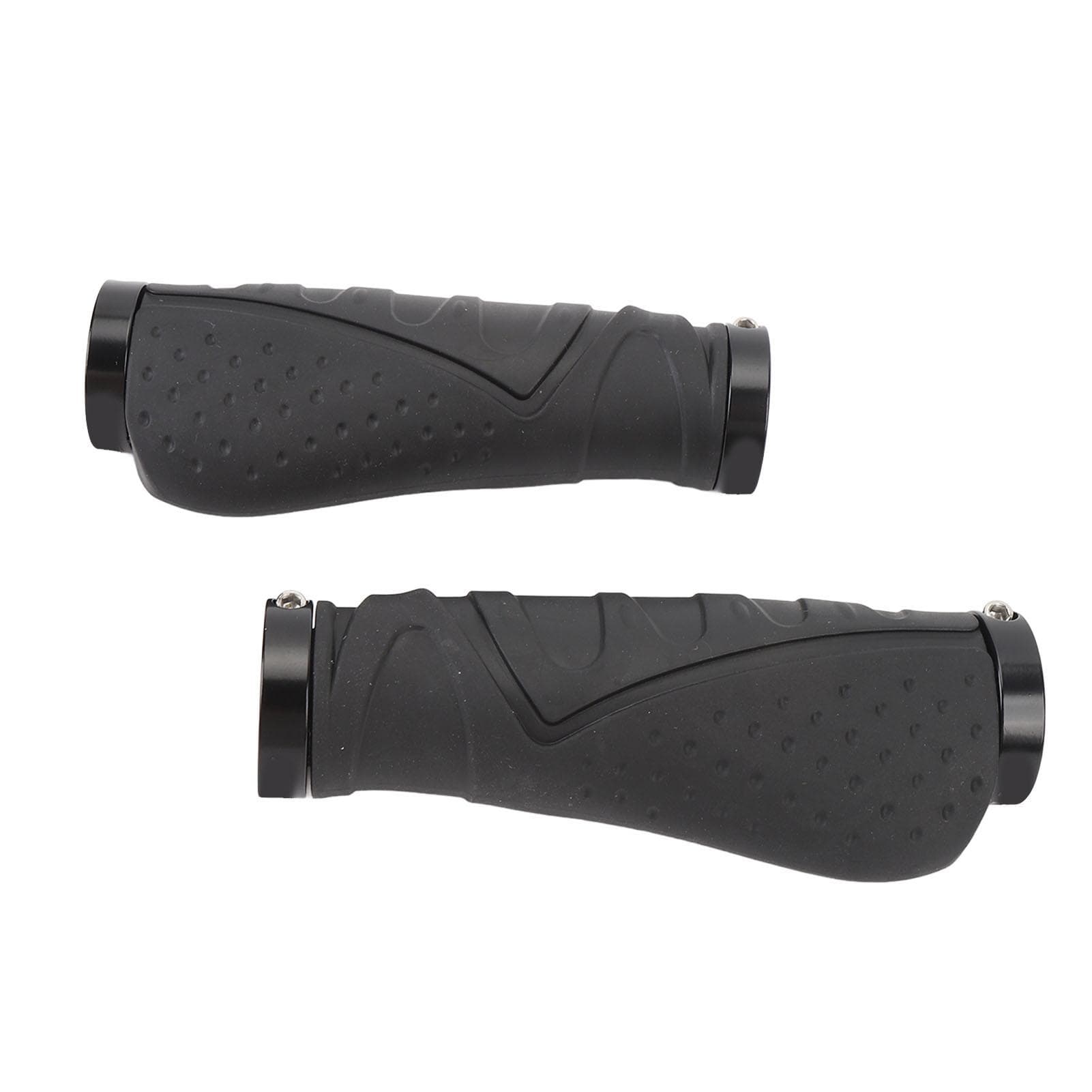 2PCS Cycle Handle Grips Rubber Anti Slip Ergonomic Mountain Cycling Grips with Bar Ends for 22.2mm